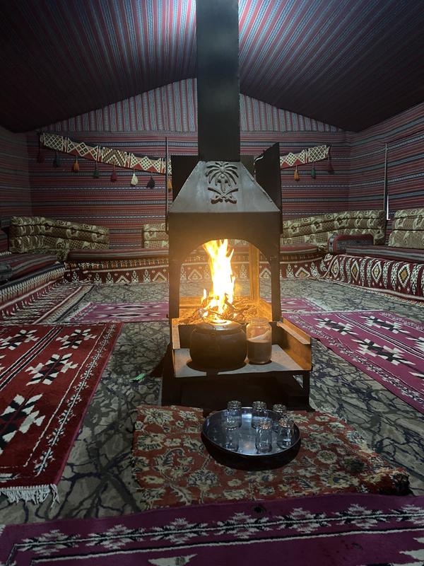 Fireplace in the Bedouin majlis tent