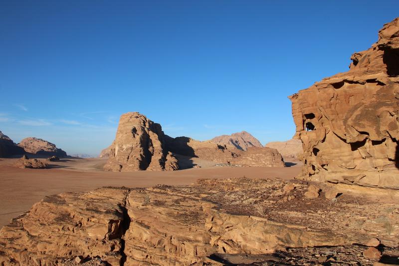 Sandstone landscape in Wadi Rum